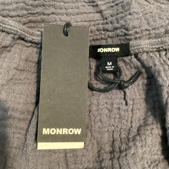 Monrow Ruffle Tank Size M Gray - Picture 6 of 7